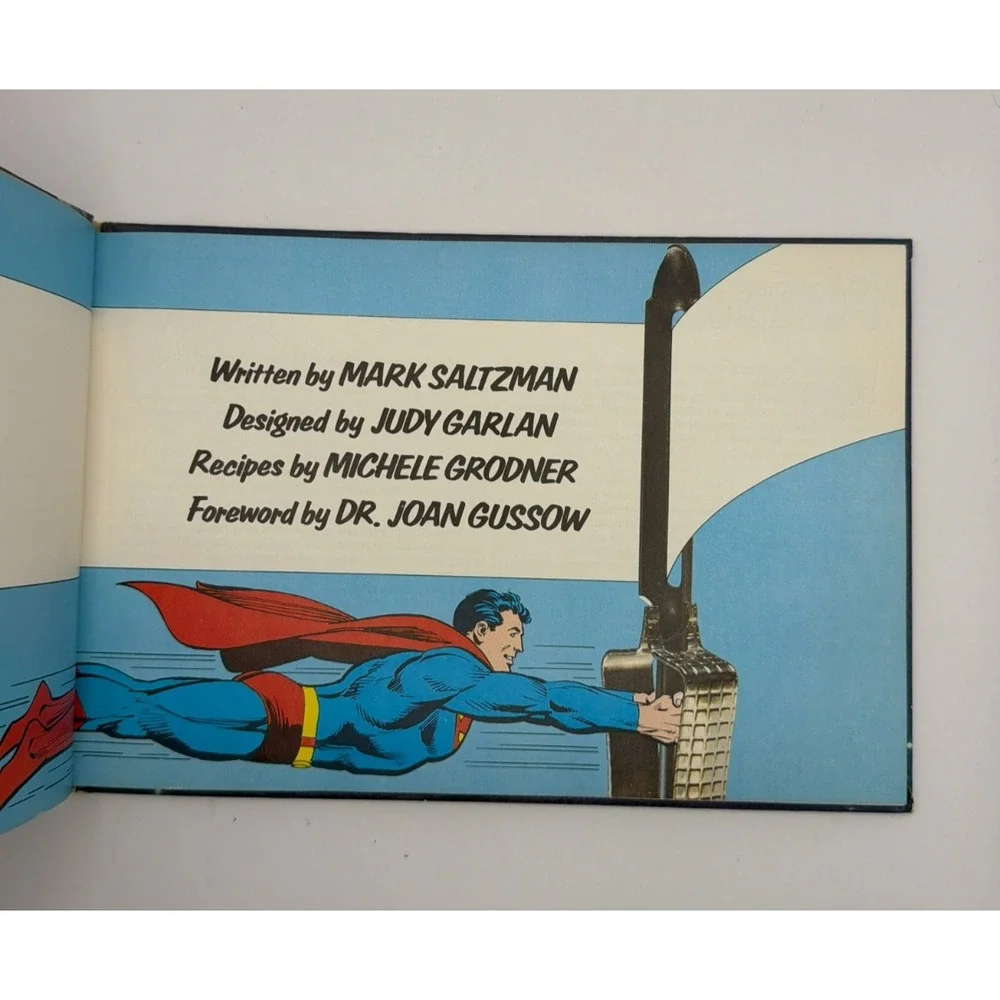 1981 DC Super Heroes Super Healthy Cookbook Hardcover Superman Batman Vintage